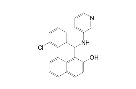 1-(3-Chlorophenyl(pyridine-3-ylamino)methyl)naphthalene-2-ol