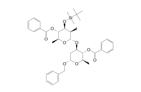 #14;BENZYL-3-O-[4'-O-BENZOYL-3'-O-TERT.-BUTYLDIMETHYLSILYL-2,6-DIDEOXY-2'-IODO-ALPHA-D-MANNO-HEXOPYRANOSYL]-4-O-BENZOYL-2,6-DIDEOXY-ALPHA-D-ARABINO-HEXOPYRANO