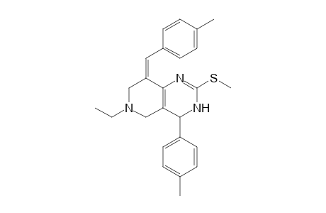 6-Ethyl-8-(4-methylphenylmethylene)-2-(methylthio)-4-(4-methylphenyl)-3,4,5,6,7,8-hexahydropyrido[4,3-d]pyrimidine