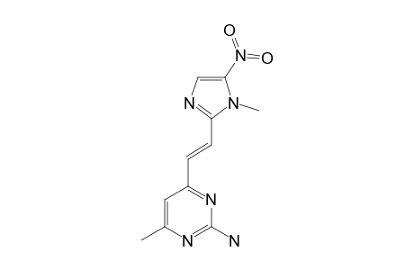 (E)-2-AMINO-4-[2-(1-METHYL-5-NITRO-IMIDAZOL-2-YL)-VINYL]-6-METHYL-PYRIMIDINE