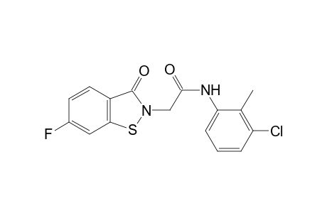 1,2-Benzisothiazole-2-acetamide, N-(3-chloro-2-methylphenyl)-6-fluoro-2,3-dihydro-3-oxo-