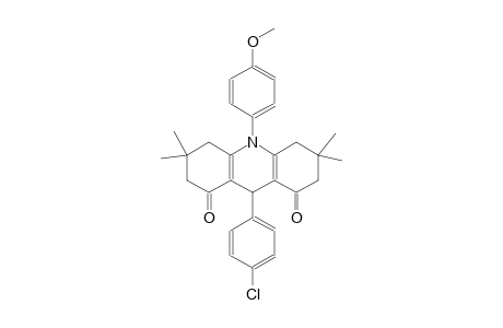 9-(4-chlorophenyl)-10-(4-methoxyphenyl)-3,3,6,6-tetramethyl-3,4,6,7,9,10-hexahydro-1,8(2H,5H)-acridinedione