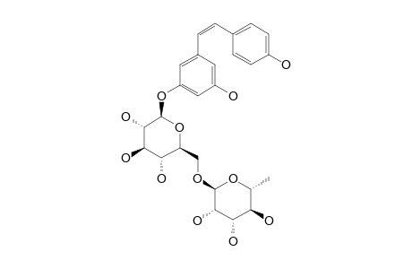 LYSIDISIDE_P;(Z)-5,4'-DIHYDROXYSTILBENE_3-O-ALPHA-L-RHAMNOPYRANOSYL-(1->6)-BETA-D-GLUCOPYRANOSIDE