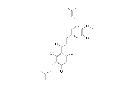 2',3,4',6'-TETRAHYDROXY-4-METHOXY-3',5-DI-(3,3-DIMETHYLALLYL)-DIHYDROCHALCONE