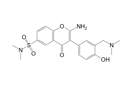 2-Amino-3'-(dimethylamino)methyl-4'-hydroxy-6-(dimethylaminosulfonyl)isoflavone