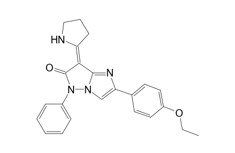 (7Z)-2-(4-ethoxyphenyl)-5-phenyl-7-(2-pyrrolidinylidene)-6-imidazo[1,2-b]pyrazolone