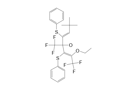 (2-E,5-Z)-2-ETHOXY-1,1,1-TRIFLUORO-7,7-DIMETHYL-3,5-BIS-(PHENYLTHIO)-4-(TRIFLUOROMETHYL)-OCTA-2,5-DIEN-4-OL