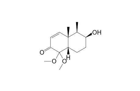 (4aR,5R*,6S*,8aS*)-6-Hydroxy-1,1-dimethoxy-4a,5-dimethyl-1,2,4a,5,6,7,8,8a-octahydro-2-naphthalenone