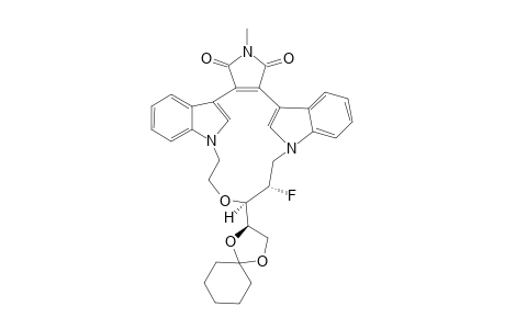 #11A;(18R,19S)-18-[(2-R)-1,4-DIOXASPIRO-[4.5]-DECANYL]-19-FLUORO-4-METHYL-17-OXA-4,14,21-TRIAZAHEXACYCLO-[19.6.1.1(7,14).0(2,6).0(8,13).0(22,27)]-NONACOSA-1(28