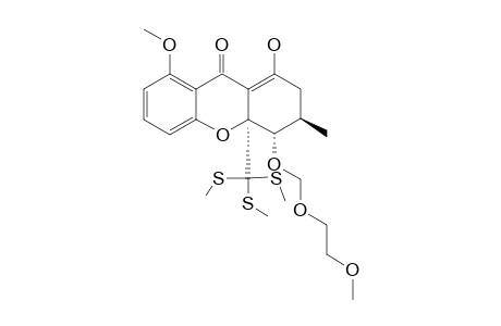 #62;(3R,4S)-1-HYDROXY-8-METHOXY-4-[(2-METHOXYETHOXY)-METHOXY]-3-METHYL-4A-[TRIS-(METHYLTHIO)-METHYL]-4,4A-DIHYDRO-2H-XANTHEN-9(3H)-ONE;CIS-ISOMER