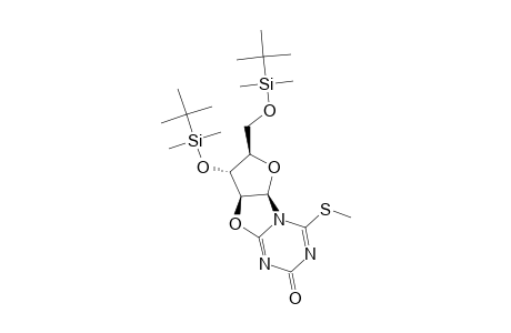 6-METHYLTHIO-3',5'-BIS-(O-TERT.-BUTYLDIMETHYLSILYL)-BETA-D-ARABINOFURANO-[1',2':4,5]-OXAZOLO-S-TRAZINE-4-ONE