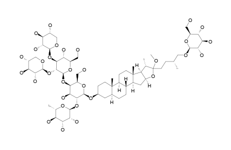 #14;SAPONIN-9;3-O-[BETA-D-XYLOPYRANOSYL-(1->2)-[BETA-D-XYLOPYRANOSYL-(1->3)]-BETA-D-GLUCOPYRANOSYL-(1->4)-[ALPHA-L-RHAMNOPYRANOSYL-(1->2)]-BETA-D-GALACTOPYRANO