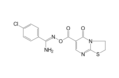 p-CHLORO-O-{(2,3-DIHYDRO-5-OXO-5H-THIAZOLO[3,2-a]PYRIMIDIN-6-YL)CARBONYL]BENZAMIDE OXIME