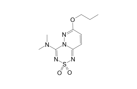 4-(N,N-Diethylamino)-7-(propoxy)-2,2-dioxo-2H-2-.lambda(6).-H-pyridazo[3,2-c]-(1,2,4,6)-thiatriazine