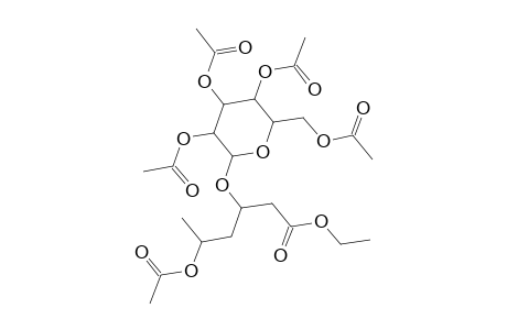 L-Erythro-Hexonic acid, 2,4,6-trideoxy-3-O-.beta.-D-glucopyranosyl-, ethyl ester, pentaacetate