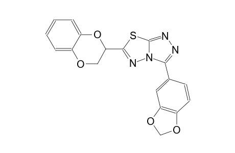 [1,2,4]triazolo[3,4-b][1,3,4]thiadiazole, 3-(1,3-benzodioxol-5-yl)-6-(2,3-dihydro-1,4-benzodioxin-2-yl)-