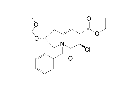 (PS)-(E)-(3R,4R,8R)-N-BENZYL-3-CHLORO-4-ETHOXYCARBONYL-8-(METHOXYMETHYLOXY)-2,3,4,7,8,9-HEXAHYDRO-1H-AZONIN-2-ONE