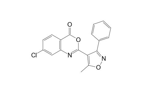 7-chloro-2-(5-methyl-3-phenyl-4-isoxazolyl]-4H-3,1-benzoxazin-4-one