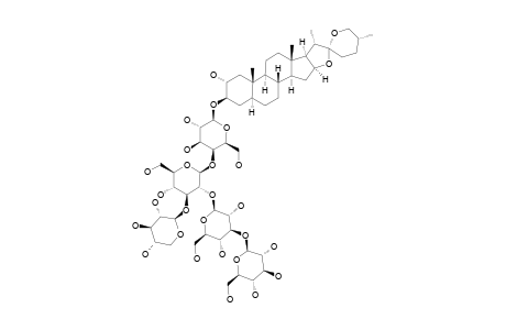 #12;GITOGENIN-3-O-[O-BETA-D-GLUCOPYRANOSYL-(1->3)-O-BETA-D-GLUCOPYRANOSYL-(1->2)-O-[BETA-D-XYLOPYRANOSYL-(1->3)]-O-BETA-D-GLUCOPYRANOSYL-(1->4)-BETA-D-GALACTOP