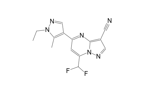 7-(difluoromethyl)-5-(1-ethyl-5-methyl-1H-pyrazol-4-yl)pyrazolo[1,5-a]pyrimidine-3-carbonitrile