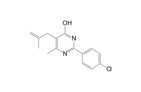 2-(p-chlorophenyl)-6-methyl-5-(2-methylallyl)-4-pyrimidinol