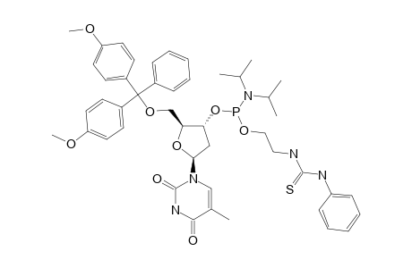 5'-O-(4,4'-DIMETHOXYTRITYL)-3'-O-(N,N-DIISOPROPYLAMINO)-[2-[[(PHENYLAMINO)-THIOXOMETHYL]-AMINO]-ETHOXY]-PHOSPHINYL-2'-DEOXYTHYMIDINE;FAST-DIASTERE