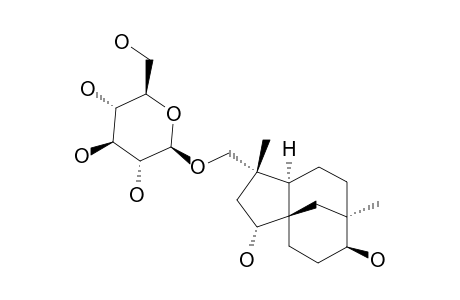 #2;FOLIACHINENOSIDE-F;(1S,3R,3AR,6S,7S,9AR)-DECAHYDRO-1-(HYDROXYMETHYL)-1,7-DIMETHYL-3A,7-METHANO-3AH-CYCLOPENTA-CYCLOOCTENE-14-O-BETA-D-GLUCOPYRANOSIDE