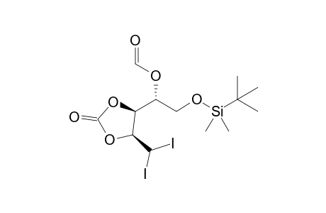 1-O-[tert-Butyl(dimethyl)silyl]-5,5-diiodo-5-deoxy-2-O-formyl-3,4-O-(oxomethylene)-D-arabinitol