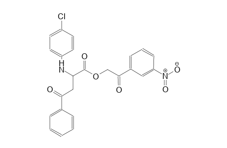 2-(3-nitrophenyl)-2-oxoethyl 2-(4-chloroanilino)-4-oxo-4-phenylbutanoate