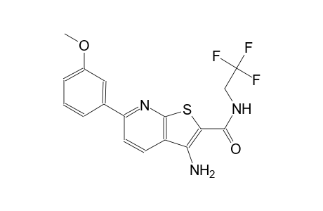 3-amino-6-(3-methoxyphenyl)-N-(2,2,2-trifluoroethyl)thieno[2,3-b]pyridine-2-carboxamide