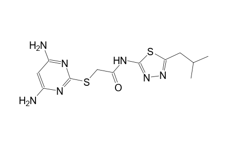 2-[(4,6-diamino-2-pyrimidinyl)sulfanyl]-N-(5-isobutyl-1,3,4-thiadiazol-2-yl)acetamide