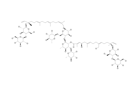 #2;HAB-4;CAPIONOSIDE-J;3-O-BETA-D-GLUCOPYRANOSYL-(1->4)-BETA-D-GLUCOPYRANOSYL-6E,10E,14Z-(3S)-17-HYDROXY-GERANYLLINALOOL-17-O-[3-O-BETA-D-GLUCOPYRANOSYL-(1->4)