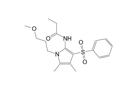 propanamide, N-[1-(3-methoxypropyl)-4,5-dimethyl-3-(phenylsulfonyl)-1H-pyrrol-2-yl]-