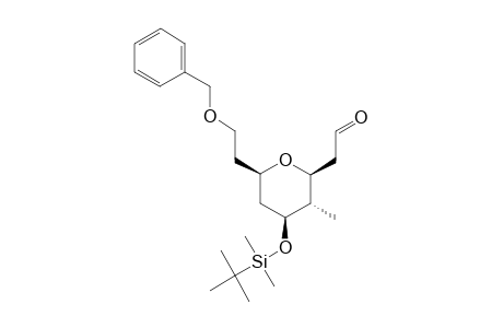 (+)-(2-S,3-S,4-S,6-R)-6-(2-BENZYLOXYETHYL)-4-(TERT.-BUTYLDIMETHYLSILANYLOXY)-3-METHYL-2-(2-OXOETHYL)-TETRAHYDROPYRAN