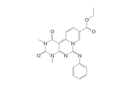 ETHYL_1,2,3,4-TETRAHYDRO-2,4-DIMETHYL-1,3-DIOXO-6-(PHENYLIMINO)-PYRIDO-[1',2':3,4]-PYRIMIDO-[4.5-D]-PYRIMIDINE-9-CARBOXYLATE