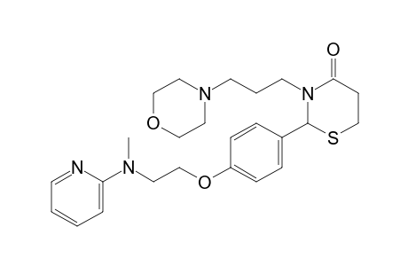 2-(4-(2-(Methyl(pyridin-2-yl)amino)ethoxy)phenyl)-3-(3-morpholinopropyl)-1,3-thiazinan-4-one