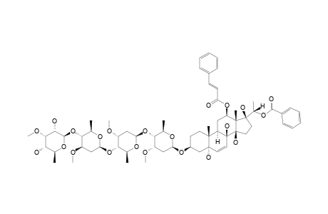 GYMNEPREGOSIDE-L;#6;12-O-(E)-CINNAMOYL-20-O-BENZOYL-(20S)-PREGN-6-ENE-3-BETA,5-ALPHA,8-BETA,12-BETA,14-BETA,17-BETA,20-HEPTAOL-6-DEOXY-3-O-METHYL-BETA-D-ALLOPY