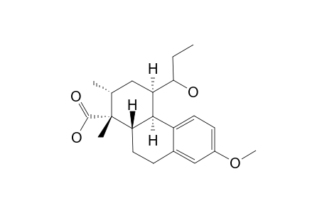 (1RS,2RS,4RS,4ASR,10ASR,1'SR)-4-(1'-HYDROXYPROPYL)-1,2-DIMETHYL-7-METHOXY-3,4,4A,9,10,10A-HEXAHYDROPHENANTHRENE-1(2H)-CARBOXYLIC-ACID