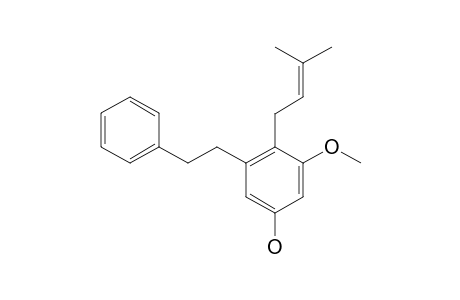 3-METHOXY-5-HYDROXY-2-(3-METHYL-2-BUTENYL)-BIBENZYL