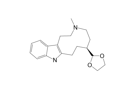 6-[2-(1,3-DIOXOLANYL)]-3-METHYL-2,3,4,5,6,7,8,9-OCTAHYDRO-1-H-AZECINO-[5.4-B]-INDOLE