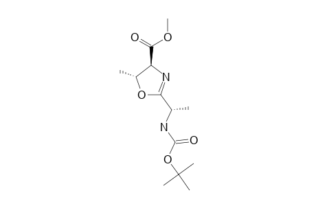 (4S,5R)-2-[(2R)-1-N-TERT.-BUTOXYCARBONYL-AMINO]-ETHYL-5-METHYLOXAZOLINE-4-CARBOXYLIC-ACID-METHYLESTER