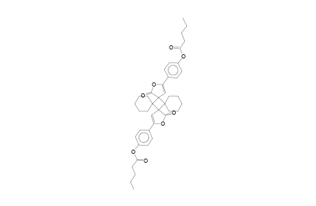 3,15-Bis[4-pentanoyloxyphenyl]-(E)-2,14-dioxatetraspiro[4.0.5.0.4.0.5.0]docosa-3,15-diene-1,13-dione