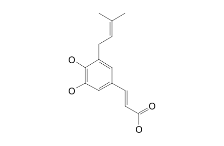 3-[3,4-DIHYDROXY-5-(3-METHYL-2-BUTENYL)-PHENYL]-2-(E)-PROPENOIC-ACID;3,4-DIHYDROXY-5-PRENYLCINNAMIC-ACID