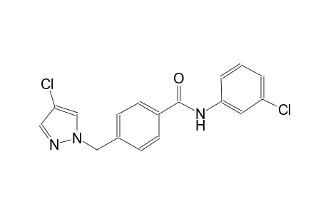 N-(3-chlorophenyl)-4-[(4-chloro-1H-pyrazol-1-yl)methyl]benzamide