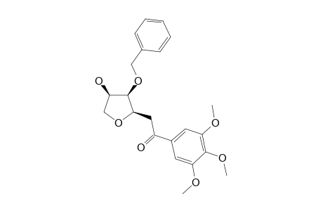 2-(2-O-BENZYL-1,4-ANHYDRO-BETA-D-ARABINOFURANOSYL-1-YL)-1-(3,4,5-TRIMETHOXYPHENYLETHANE)-1-ONE;MAJOR-ANOMER