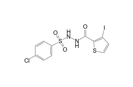 1-[(p-chlorophenyl)sulfonyl]-2-(3-iodo-2-thenoyl)hydrazine