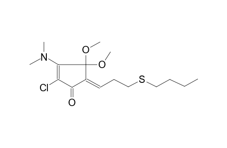 2-CHLORO-3-N,N-DIMETHYLAMINO-4,4-DIMETHOXY-(5E)-(4-THIAOCTYLIDENE)-2-CYCLOPENTENONE