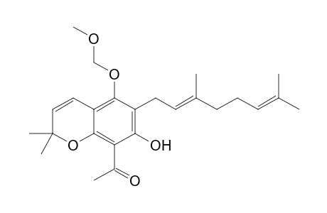 8-Acetyl-2,2-dimethyl-7-hydroxy-5-methoxymethoxy-6-geranylbenzopyran