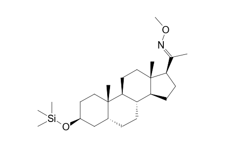 3-beta-hydroxy-5-beta-pregnan-20-one, 1TMS, 1MEOX