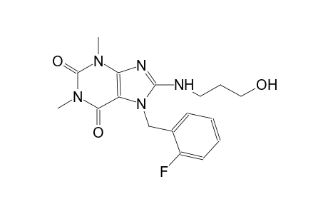 1H-purine-2,6-dione, 7-[(2-fluorophenyl)methyl]-3,7-dihydro-8-[(3-hydroxypropyl)amino]-1,3-dimethyl-